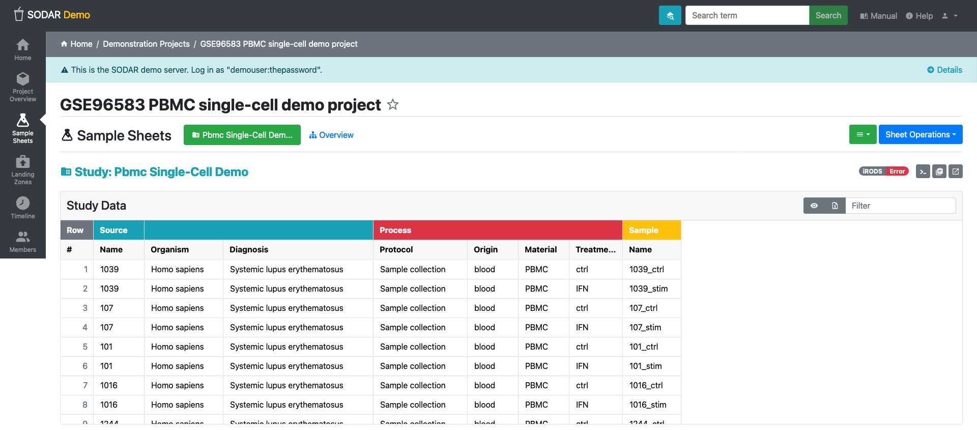 Figure 2. SODAR developers provide a demo instance at this url.